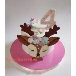 Tortendeko Tortentopper Zuckerfigur Geburtstag Reh Kitz