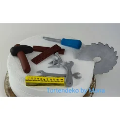 Tortendeko Tortentopper Zuckerfigur  Handwerker Handwerk Hausbau