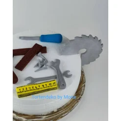 Tortendeko Tortentopper Zuckerfigur  Handwerker Handwerk Hausbau