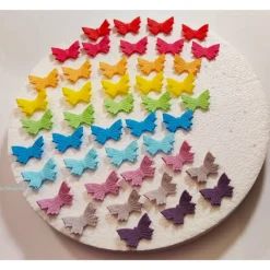 Tortendeko Tortentopper Zuckerfigur Regenbogen Schmetterlinge Taufe Geburt  Geburtstag