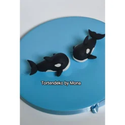 Tortendeko Tortentopper Zuckerfigur  Hochzeit Orca Paar
