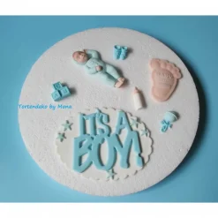 Tortendeko Tortentopper Zuckerfigur Fondantfigur Baby Baby Shower Party  Geburt