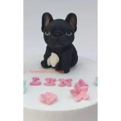 Tortendeko Tortentopper Zuckerfigur Geburtstag Französische Bulldogge