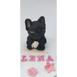 Tortendeko Tortentopper Zuckerfigur Geburtstag Französische Bulldogge