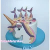 Tortendeko Tortentopper Zuckerfigur  Einhorn Regenbogen Meerjungfrauen Deko