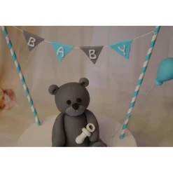 Tortendeko TortentopperTortenaufleger Fondant Zuckerfigur Geburt , Taufe