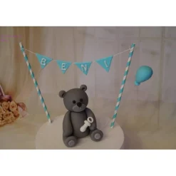 Tortendeko TortentopperTortenaufleger Fondant Zuckerfigur Geburt , Taufe