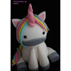 Tortendeko TortentopperTortenaufleger Fondant Zuckerfigur  Einhorn