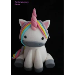 Tortendeko TortentopperTortenaufleger Fondant Zuckerfigur  Einhorn