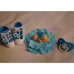 Tortendeko TortentopperTortenaufleger Fondant Zuckerfigur Baby,Taufe