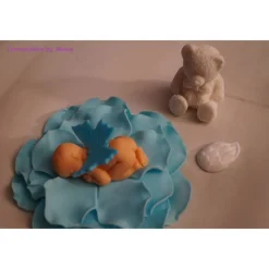 Tortendeko TortentopperTortenaufleger Fondant Zuckerfigur Baby,Taufe