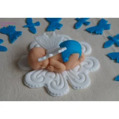 Tortendeko TortentopperTortenaufleger Fondant Zuckerfigur Baby,Taufe