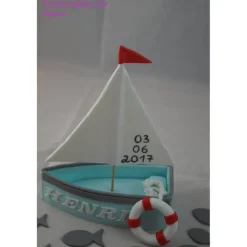 Tortendeko TortentopperTortenaufleger Fondant Zuckerfigur Geburtstag Boot
