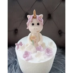 Tortendekoration Einhorn, Fondant Figuren Einhorn,