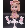 Tortendekoration Hase, Fondant Figuren Taufe