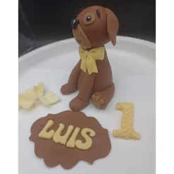 Tortendekoration Hund, Fondant Figur Hund,