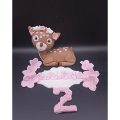 Tortendekoration Reh, Fondant Figuren Reh,