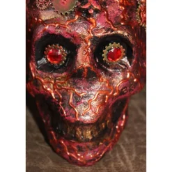 Totenkopf VOLCANO-SKULL Acrylmalerei auf einer Glasflasche Gothic Steampunk Skull Schädel Geschenk für Männer
