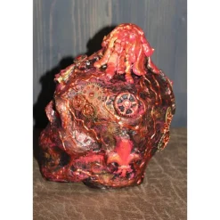 Totenkopf VOLCANO-SKULL Acrylmalerei auf einer Glasflasche Gothic Steampunk Skull Schädel Geschenk für Männer