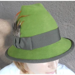 Trachtenhut Grün mit Federn