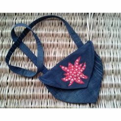 Trachten-Tasche - Dirndl-Tasche - Oktoberfest - Dirndl - Tracht - Country - Landhaus - Upcycling - Jeans -  *Edelweiss 1003rot