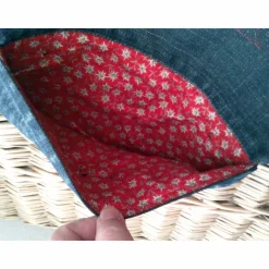 Trachten-Tasche - Dirndl-Tasche - Oktoberfest - Dirndl - Tracht - Country - Landhaus - Upcycling - Jeans -  *Edelweiss 1003rot