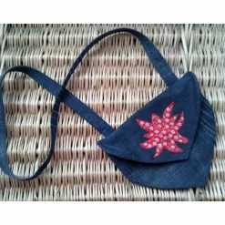 Trachten-Tasche - Dirndl-Tasche - Oktoberfest - Dirndl - Tracht - Country - Landhaus - Upcycling - Jeans -  *Edelweiss 1003rot