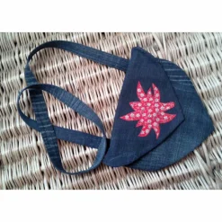 Trachten-Tasche - Dirndl-Tasche - Oktoberfest - Dirndl - Tracht - Country - Landhaus - Upcycling - Jeans -  *Edelweiss 1003rot