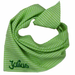 Trachtentuch kariert lila mit Spruch, Baby und Kind Jungen Mädchen Personalisiertes Babyhalstuch / Vichykaro