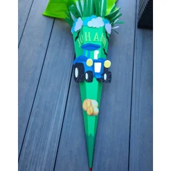 Traktor Schultüte Zuckertüte als DIY Set oder in handarbeit hergestellt-personalisiert, individ