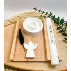 Trauerbox |Trostbox | Trauergeschenk | Trauerkerze | Trostlicht, Abschiedslicht, Kerze, Kerzenhalter, Engel  Anteilnahme