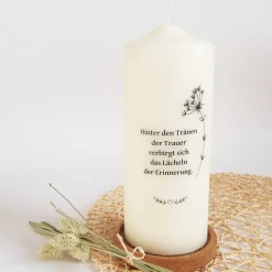Trauerkerze | Gedenkkerze | Erinnerungskerze | Trauergeschenk