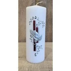 Trauerkerze - Schwarz marmoriert - 20x7 cm