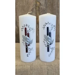 Trauerkerze - Schwarz marmoriert - 20x7 cm