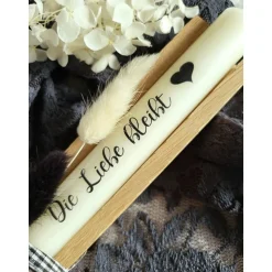 Trauerkerze mit Holzbox – Erinnerungslicht & Geschenkset zur Beileidsbekundung | Geschenk für Trauernde  Handgemacht