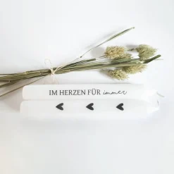 Trauerkerzen | Gedenkkerzen | Im Herzen für immer | Erinnerungslicht | inklusive Verpackung