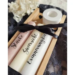 Trauerkerzen Set Nimm dir was du brauchst – Erinnerungslicht Beerdigung Trostlicht Geschenk