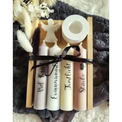 Trauerkerzen Set Nimm dir was du brauchst – Erinnerungslicht Beerdigung Trostlicht Geschenk