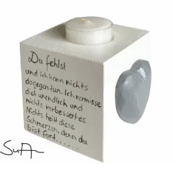 Trauerlicht/Kerzenhalter  aus Holz 