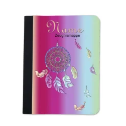 Traumfänger Zeugnismappe personalisiert | Zeugnismappe Mädchen | Zeugnismappe mit Namen | Urkundenmappe Traumfänger