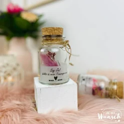 Trauzeugin / Trauzeuge fragen ...Willst du meine Trauzeugin sein ? | Geschenk Trauzeugin | Trockenblumen | Flaschenpost