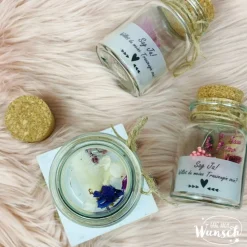 Trauzeugin / Trauzeuge fragen ...Willst du meine Trauzeugin sein ? | Geschenk Trauzeugin | Trockenblumen | Flaschenpost