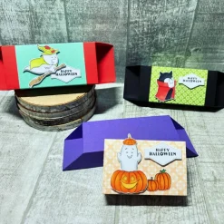 Treat Box Halloween Verpackung Süßigkeiten Kinder Goodies Gastgeschenke Halloweenparty Geister Handmade Stampin‘ Up!