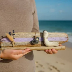 Treibholz Tisch Deko 39x9x4 cm – Maritime Shabby Chic Dekoration für Fensterbank & Regal