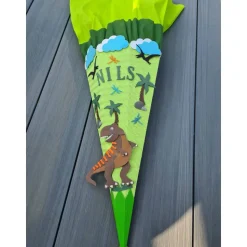 T-Rex Dino Schultüte Zuckertüte als DIY Set oder in handarbeit hergestellt-personalisiert, individuell