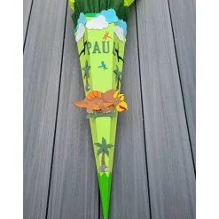 Triceratop Dino Schultüte Zuckertüte als DIY Set oder in handarbeit hergestellt-personalisiert, individuell