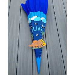 Triceratop Dino Schultüte Zuckertüte als DIY Set oder in handarbeit hergestellt-personalisiert, individuell