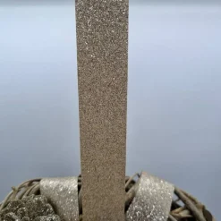 Türkranz aus Reisig für Weihnachten und Advent in Gold, 25cm Durchmesser