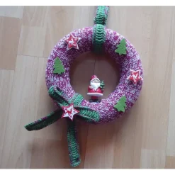 Türkranz mit Nikolaus - rot-grün