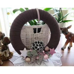 Türkranz rosa braun Weihnachten Advent Winter Deko